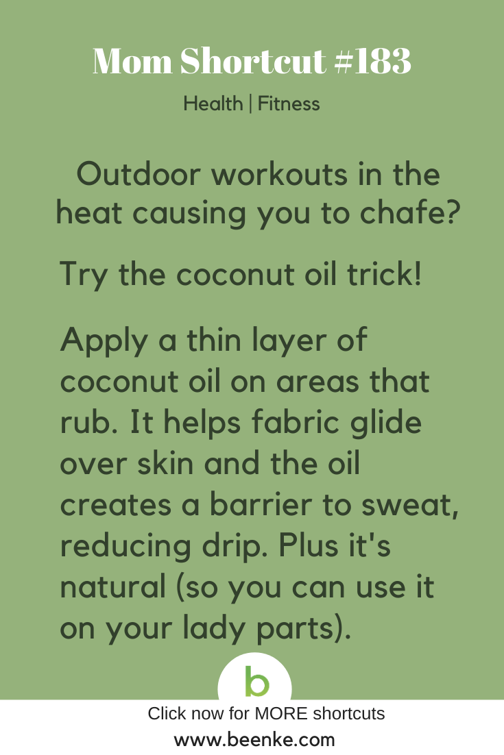 fitness hack to reduce chafe